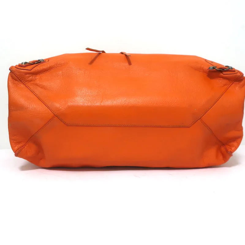 Balenciaga Papier A4 Tote Orange Leather Large Shoulder Bag